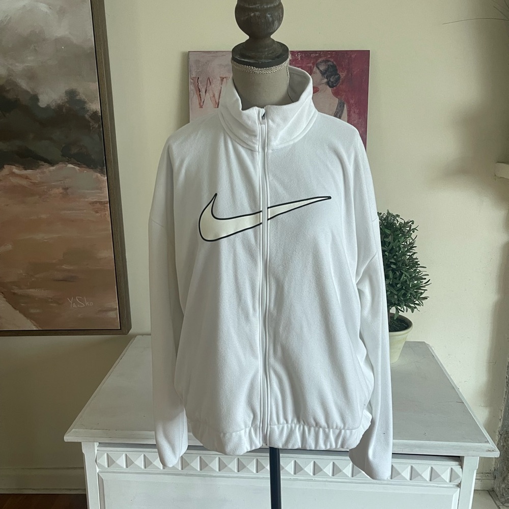 Nike White Dri-FIT Running Jacket